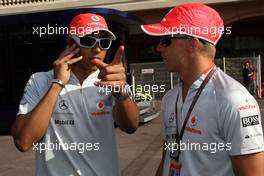 20.05.2009 Monte Carlo, Monaco,  Lewis Hamilton (GBR), McLaren Mercedes and Heikki Kovalainen (FIN), McLaren Mercedes  - Formula 1 World Championship, Rd 6, Monaco Grand Prix, Wednesday