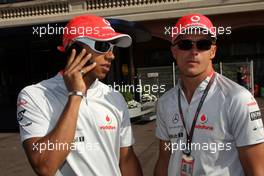 20.05.2009 Monte Carlo, Monaco,  Lewis Hamilton (GBR), McLaren Mercedes and Heikki Kovalainen (FIN), McLaren Mercedes  - Formula 1 World Championship, Rd 6, Monaco Grand Prix, Wednesday