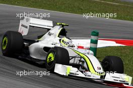 03.04.2009 Kuala Lumpur, Malaysia,  Rubens Barrichello (BRA), Brawn GP, BGP001, BGP 001- Formula 1 World Championship, Rd 2, Malaysian Grand Prix, Friday Practice