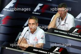 03.04.2009 Kuala Lumpur, Malaysia,  Martin Whitmarsh (GBR), McLaren, Chief Executive Officer, Ross Brawn (GBR) Brawn GP Team Principal - Formula 1 World Championship, Rd 2, Malaysian Grand Prix, Friday Press Conference