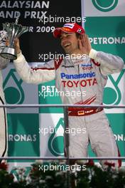 05.04.2009 Kuala Lumpur, Malaysia,  Timo Glock (GER), Toyota F1 Team  - Formula 1 World Championship, Rd 2, Malaysian Grand Prix, Sunday Podium