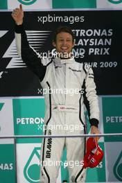 05.04.2009 Kuala Lumpur, Malaysia,  Jenson Button (GBR), Brawn GP - Formula 1 World Championship, Rd 2, Malaysian Grand Prix, Sunday Podium