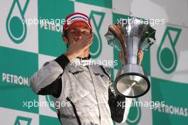 05.04.2009 Kuala Lumpur, Malaysia,  Jenson Button (GBR), Brawn GP  - Formula 1 World Championship, Rd 2, Malaysian Grand Prix, Sunday Podium