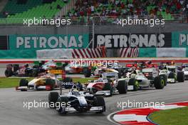 05.04.2009 Kuala Lumpur, Malaysia,  Start of the Race, Nico Rosberg (GER), Williams F1 Team, FW31  - Formula 1 World Championship, Rd 2, Malaysian Grand Prix, Sunday Race