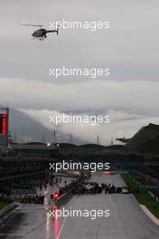 05.04.2009 Kuala Lumpur, Malaysia,  Cars stops on track - Formula 1 World Championship, Rd 2, Malaysian Grand Prix, Sunday Race