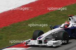 04.04.2009 Kuala Lumpur, Malaysia,  Robert Kubica (POL), BMW Sauber F1 Team, F1.09 - Formula 1 World Championship, Rd 2, Malaysian Grand Prix, Saturday Practice