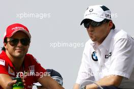 05.04.2009 Kuala Lumpur, Malaysia,  Felipe Massa (BRA), Scuderia Ferrari and Robert Kubica (POL), BMW Sauber F1 Team  - Formula 1 World Championship, Rd 2, Malaysian Grand Prix, Sunday