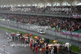 05.04.2009 Kuala Lumpur, Malaysia,  After the race was red flagged due to rain - Formula 1 World Championship, Rd 2, Malaysian Grand Prix, Sunday