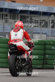 14.09.2009 Hockenheim, Germany,  Hockenheimring, Michael Schumacher (ex. F1 driver/ Ferrari/world champion) driving a superbike