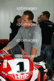 14.09.2009 Hockenheim, Germany,  Hockenheimring, Michael Schumacher (ex. F1 driver/ Ferrari/world champion) driving a superbike