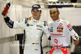 26.09.2009 Singapore, Singapore,  Nico Rosberg (GER), WilliamsF1 Team, Lewis Hamilton (GBR), McLaren Mercedes - Formula 1 World Championship, Rd 14, Singapore Grand Prix, Saturday Qualifying