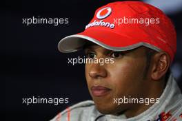 26.09.2009 Singapore, Singapore,  Lewis Hamilton (GBR), McLaren Mercedes - Formula 1 World Championship, Rd 14, Singapore Grand Prix, Saturday Press Conference