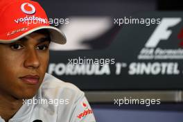 24.09.2009 Singapore, Singapore,  Lewis Hamilton (GBR), McLaren Mercedes - Formula 1 World Championship, Rd 14, Singapore Grand Prix, Thursday Press Conference