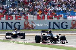 07.06.2009 Istanbul, Turkey,  Sebastian Bourdais (FRA), Scuderia Toro Rosso leads Mark Webber (AUS), Red Bull Racing - Formula 1 World Championship, Rd 7, Turkish Grand Prix, Sunday Race