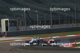 07.06.2009 Istanbul, Turkey,  Nick Heidfeld (GER), BMW Sauber F1 Team and Timo Glock (GER), Toyota F1 Team  - Formula 1 World Championship, Rd 7, Turkish Grand Prix, Sunday Race