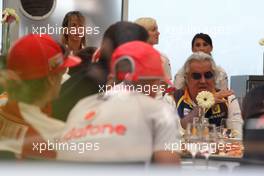 07.06.2009 Istanbul, Turkey,  A meeting of Team Principles and drivers is held in the Toyota motorhome, Flavio Briatore (ITA), Renault F1 Team, Team Chief, Managing Director - Formula 1 World Championship, Rd 7, Turkish Grand Prix, Sunday