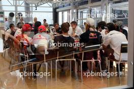 07.06.2009 Istanbul, Turkey,  A meeting of Team Principles and drivers is held in the Toyota motorhome - Formula 1 World Championship, Rd 7, Turkish Grand Prix, Sunday