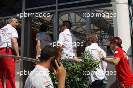 07.06.2009 Istanbul, Turkey, A big meeting of all Team Principles and all F1 drivers is held in the Toyota motorhome - Formula 1 World Championship, Rd 7, Turkish Grand Prix, Sunday