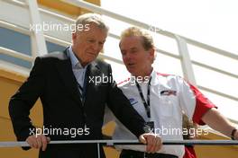 30.05.2009 Valencia, Spain, Max Mosley (GBR), FIA President and Johnathan Palmer (GBR) - Formula Two, Spain, Rd. 1-2