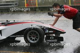 19.06.2009 Brno, Czech Republic, Edoardo Piscopo (ITA) in heavy rain - Formula Two, Czech Republic, Rd. 3-4