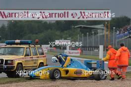 20.06.2009 Brno, Czech Republic, Start crash of Henry Surtees (GBR) - Formula Two, Czech Republic, Rd. 3-4