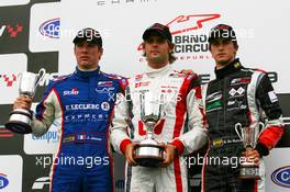 21.06.2009 Brno, Czech Republic, Podium, (l-r), Julien Jousse (FRA), Andy Soucek (ESP) and Nicola de Marco (ITA) - Formula Two, Czech Republic, Rd. 3-4
