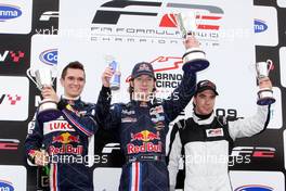 21.06.2009 Brno, Czech Republic, Podium, (l-r), Mikhail Aleshin (RUS), Mirko Bortolotti (ITA) and Philipp Eng (AUT) - Formula Two, Czech Republic, Rd. 3-4