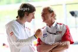 26.06.2009 Spa-Francorchamps, Belgium, Jonathan Palmer (GBR) Motorsport Vision Chief Executive talks with Mirko Bortolotti (ITA) - Formula Two, Belgium, Rd. 5-6