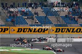 30.05.2009 Klettwitz, Germany,  Start: Valtteri Bottas (FIN), ART Grand Prix Dallara F308 Mercedes leads Jules Bianchi (FRA), ART Grand Prix Dallara F308 Mercedes - F3 Euro Series 2009 at Lausitzring, Germany