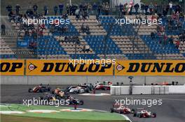 30.05.2009 Klettwitz, Germany,  Start: Valtteri Bottas (FIN), ART Grand Prix Dallara F308 Mercedes leads Jules Bianchi (FRA), ART Grand Prix Dallara F308 Mercedes - F3 Euro Series 2009 at Lausitzring, Germany