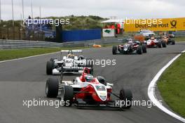 17.07.2009 Zandvoort, The Netherlands,  Second place for Valtteri Bottas (FIN), ART Grand Prix, Dallara F308 Mercedes, leading Christian Vietoris (GER), Mücke Motorsport, Dallara F308 Mercedes, Jean Karl Vernay (FRA), Signature, Dallara F308 Volkswagen - F3 Euro Series 2009 at Circuit Park Zandvoort, The Netherlands