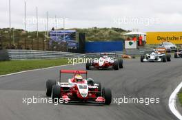 17.07.2009 Zandvoort, The Netherlands,  Jules Bianchi (FRA), ART Grand Prix, Dallara F308 Mercedes, leading Valtteri Bottas (FIN), ART Grand Prix, Dallara F308 Mercedes and Christian Vietoris (GER), Mücke Motorsport, Dallara F308 Mercedes - F3 Euro Series 2009 at Circuit Park Zandvoort, The Netherlands