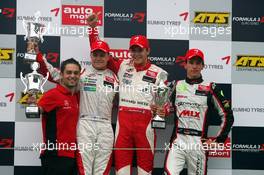 17.07.2009 Zandvoort, The Netherlands,  Podium, Jules Bianchi (FRA), ART Grand Prix, Portrait (1st, center), Valtteri Bottas (FIN), ART Grand Prix, Portrait (2nd, left), Christian Vietoris (GER), Mücke Motorsport, Portrait (3rd, right) - F3 Euro Series 2009 at Circuit Park Zandvoort, The Netherlands