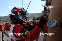 15.08.2009 Nürburg, Germany,  Valtteri Bottas (FIN), ART Grand Prix, Dallara F308 Mercedes receiving congratulations from the team. - F3 Euro Series 2009 at Nürburgring, Germany