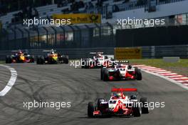 15.08.2009 Nürburg, Germany,  Jules Bianchi (FRA), ART Grand Prix, Dallara F308 Mercedes, leads Valtteri Bottas (FIN), ART Grand Prix, Dallara F308 Mercedes, Esteban Gutierrez (MEX), ART Grand Prix, Dallara F308 Mercedes - F3 Euro Series 2009 at Nürburgring, Germany