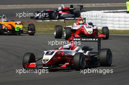 15.08.2009 Nürburg, Germany,  Valtteri Bottas (FIN), ART Grand Prix, Dallara F308 Mercedes, leads Esteban Gutierrez (MEX), ART Grand Prix, Dallara F308 Mercedes - F3 Euro Series 2009 at Nürburgring, Germany