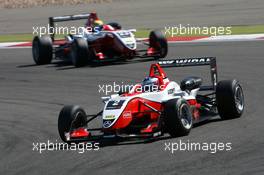 15.08.2009 Nürburg, Germany,  Valtteri Bottas (FIN), ART Grand Prix, Dallara F308 Mercedes, leads Esteban Gutierrez (MEX), ART Grand Prix, Dallara F308 Mercedes - F3 Euro Series 2009 at Nürburgring, Germany