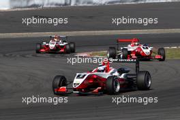 16.08.2009 Nürburg, Germany,  Valtteri Bottas (FIN), ART Grand Prix, Dallara F308 Mercedes leading Jules Bianchi (FRA), ART Grand Prix, Dallara F308 Mercedes and in the rear Esteban Gutierrez (MEX), ART Grand Prix, Dallara F308 Mercedes - F3 Euro Series 2009 at Nürburgring, Germany