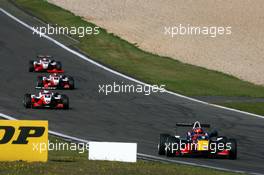 16.08.2009 Nürburg, Germany,  Mika Mäki (FIN), Signature, Dallara F308 Volkswagen, leads Valtteri Bottas (FIN), ART Grand Prix, Dallara F308 Mercedes, Jules Bianchi (FRA), ART Grand Prix, Dallara F308 Mercedes, Esteban Gutierrez (MEX), ART Grand Prix, Dallara F308 Mercedes - F3 Euro Series 2009 at Nürburgring, Germany