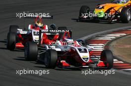 16.08.2009 Nürburg, Germany,  Valtteri Bottas (FIN), ART Grand Prix, Dallara F308 Mercedes, leads Esteban Gutierrez (MEX), ART Grand Prix, Dallara F308 Mercedes - F3 Euro Series 2009 at Nürburgring, Germany