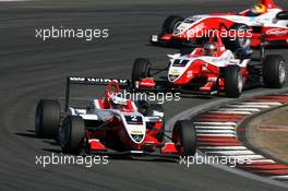 16.08.2009 Nürburg, Germany,  Valtteri Bottas (FIN), ART Grand Prix, Dallara F308 Mercedes, leads Jules Bianchi (FRA), ART Grand Prix, Dallara F308 Mercedes, Esteban Gutierrez (MEX), ART Grand Prix, Dallara F308 Mercedes - F3 Euro Series 2009 at Nürburgring, Germany