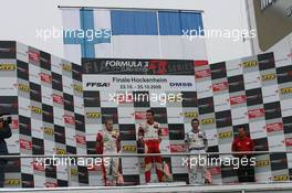 24.10.2009 Hockenheim, Germany,  l-r: Valtteri Bottas (FIN), ART Grand Prix, Dallara F308 Mercedes, Jules Bianchi (FRA), ART Grand Prix, Dallara F308 Mercedes, Jean Karl Vernay (FRA), Signature, Dallara F308 Volkswagen - F3 Euro Series 2009 at Hockenheimring, Hockenheim, Germany