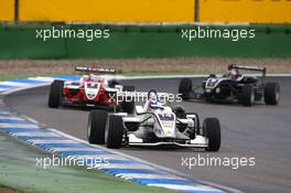 25.10.2009 Hockenheim, Germany,  Marco Wittmann (GER), Mücke Motorsport, Dallara F308 Mercedes, leads Valtteri Bottas (FIN), ART Grand Prix, Dallara F308 Mercedes - F3 Euro Series 2009 at Hockenheimring, Hockenheim, Germany