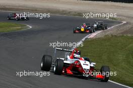 14.06.2009 Zandvoort, The Netherlands,  After just one lap, Valtteri Bottas (FIN), ART Grand Prix, Dallara F308 Mercedes already had a massive lead over Mika Mäki (FIN), Signature, Dallara F308 Volkswagen and Stefano Coletti (MCO), Prema Powerteam, Dallara F308 Mercedes - Masters of Formula 3, Circuit Park Zandvoort, The Netherlands