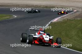 14.06.2009 Zandvoort, The Netherlands,  Valtteri Bottas (FIN), ART Grand Prix, Dallara F308 Mercedes, leads Mika Mäki (FIN), Signature, Dallara F308 Volkswagen and Stefano Coletti (MCO), Prema Powerteam, Dallara F308 Mercedes - Masters of Formula 3, Circuit Park Zandvoort, The Netherlands