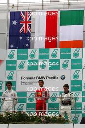 05.04.2009 Kuala Lumpur, Malaysia,  Podium Race 2, (l-r), Chris Wootton (AUS), Eurasia Motorsport, Rio Haryanto (INA), Meritus and Gary Thomson (IRL), E-Rain - Formula BMW Pacific, Rd.1 & 2