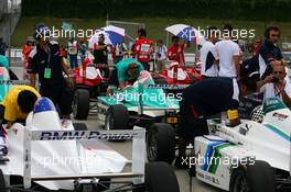 03.04.2009 Kuala Lumpur, Malaysia,  Cars before the first practise - Formula BMW Pacific, Rd.1 & 2