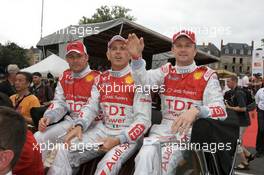 12.06.2009 Le Mans, France, Tom Kristensen, Rinaldo Capello and Allan McNish - 24 Hour of Le Mans 2009, Driver Parade
