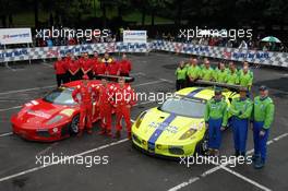 08.06.2009 Le Mans, France, Risi Competizione team photoshoot  - 24 Hour of Le Mans 2009, Monday