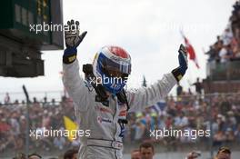 14.06.2009 Le Mans, France, Race winner Marc Gene celebrates - 24 Hour of Le Mans 2009, Podium